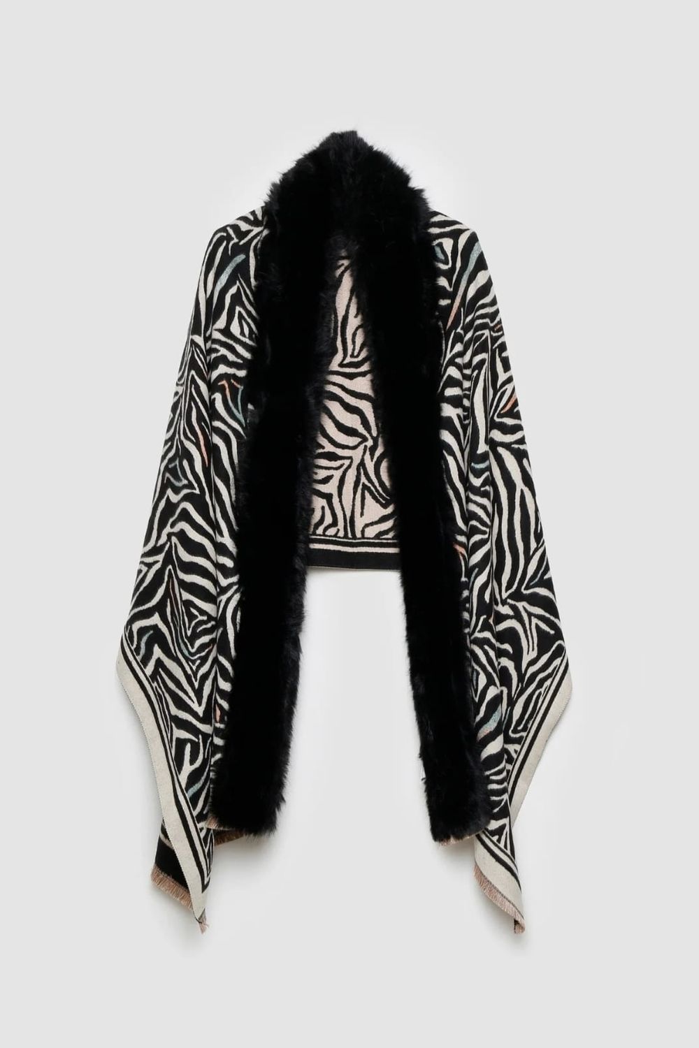 Animal Print Poncho