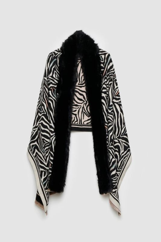 Animal Print Poncho