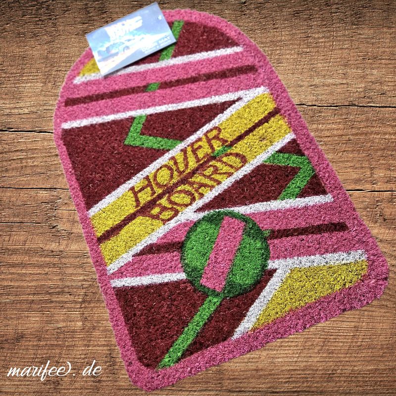 Hoverboard-Fussmatte, Zurück in die Zukunft, 40 × 60 cm, Kokosfaser