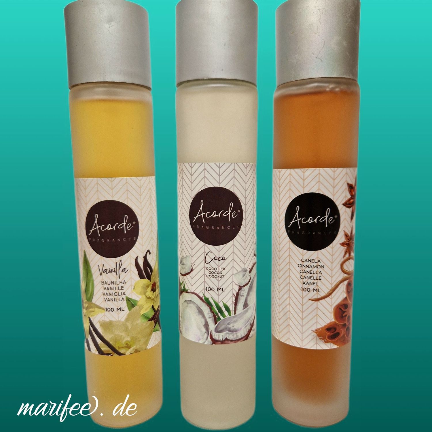 Raumduft-Set, Vanille, Cocos, Zimt, 3 × 100 ml, Lufterfrischer Raumduft-Set, Vanille, Cocos, Zimt, 3 × 100 ml, Lufterfrischer