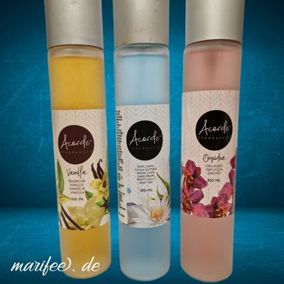 Raumduft-Set, Vanille, frische Wäsche, Orchidee, 3 × 100 ml, Lufterfrischer