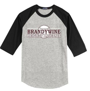 Sport-Tek® Colorblock Raglan Jersey in Grey / Heather / Black