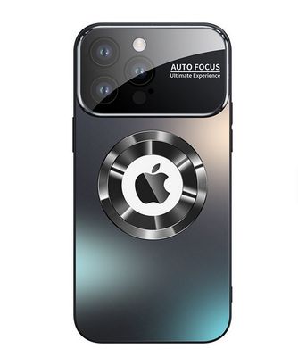 Magnetic case with glass camera protector for Iphone 16 pro max black