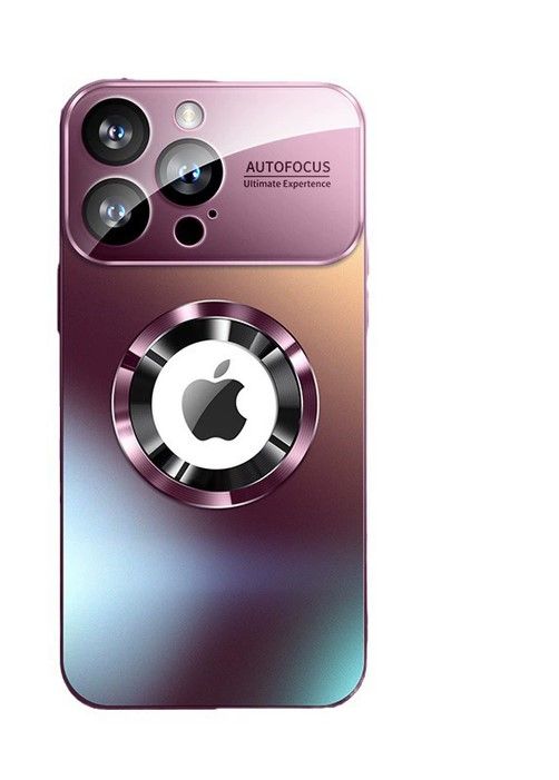 Magnetic case with glass camera protector for Iphone 13 Pro Max purple