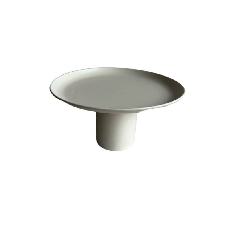 PLATO SOPORTE METALICO 30X17 CM BLANCO