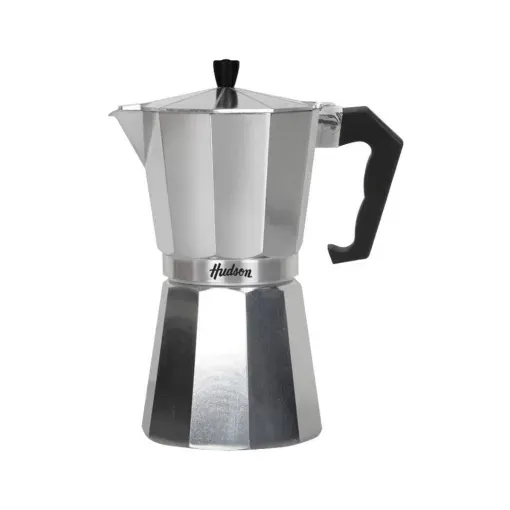 CAFETERA TIPO ITALIANA 12 TAZAS ALUMINIO HUDSON
