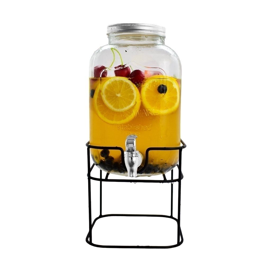 DISPENSADOR JUGO 3 L C/SOPORTE Y TAPA METALICA