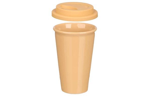 VASO C/TAPA SILICONA BEIGE 360ML VESSIAR