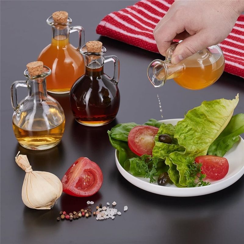 ACEITERA VIDRIO TAPA CORCHO 180ML SELECTA
