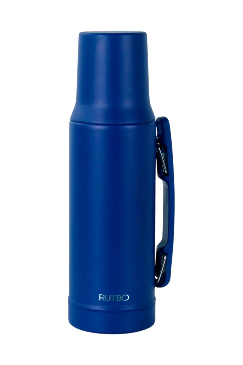 RUMBO TERMO ACERO 1LT  ASA FLEXIBLE AZUL