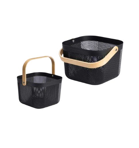 CESTA MULTIUSO NEGRA CUADRADA  KINVARA