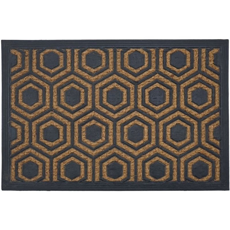 FELPUDO COCO/GOMA 40X60CM HEXAGONO