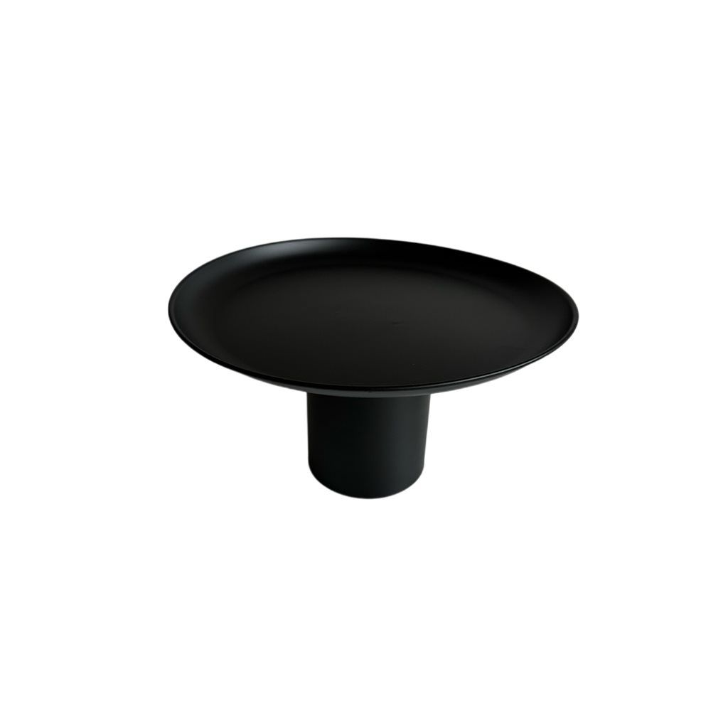 PLATO SOPORTE METALICO 30X17 CM NEGR