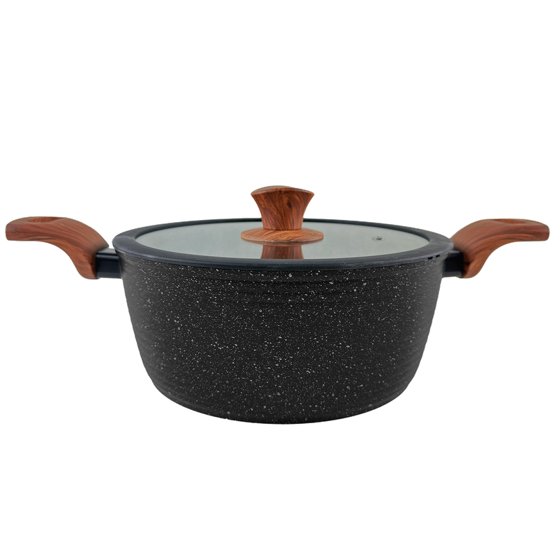 CACEROLA C/TAPA 28CM MOD PRETO CUORI