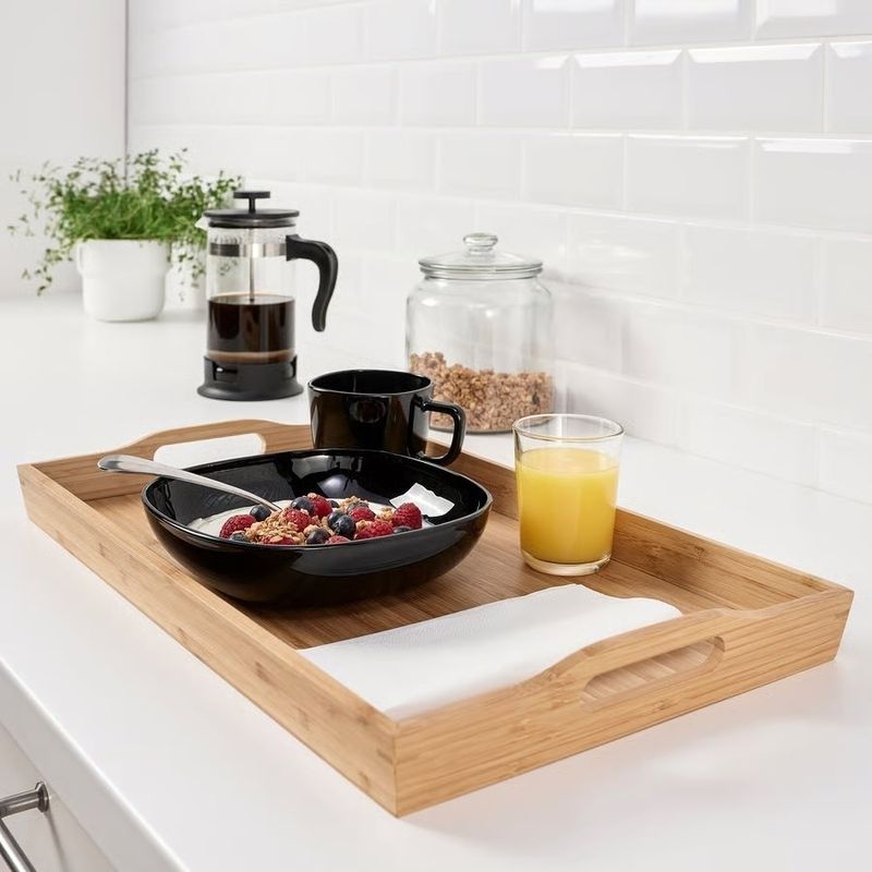 BANDEJA C/ ASAS 52X32X8CM BAMBOO
