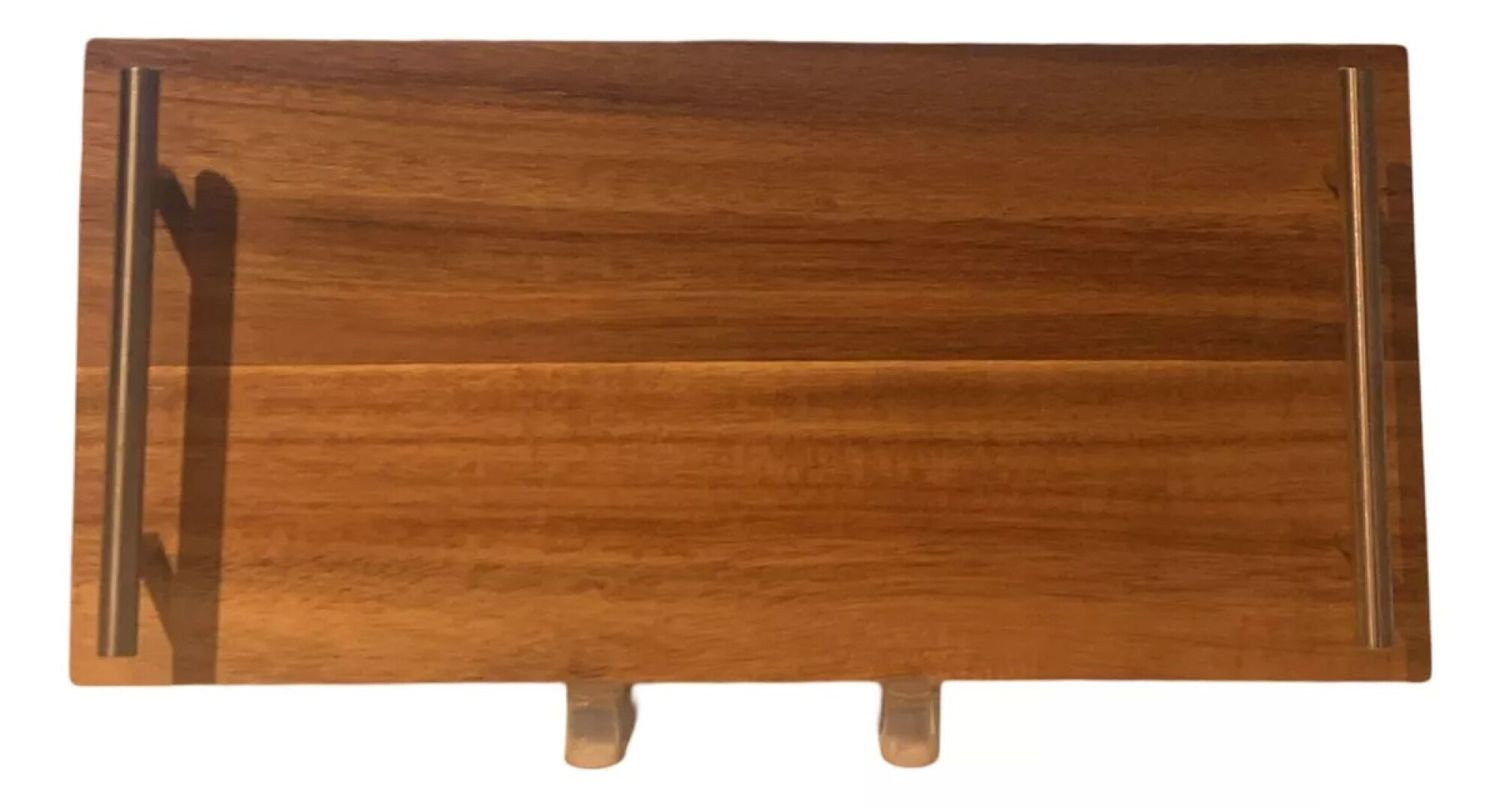 BANDEJA DE MADERA C/ASA 35X15CM