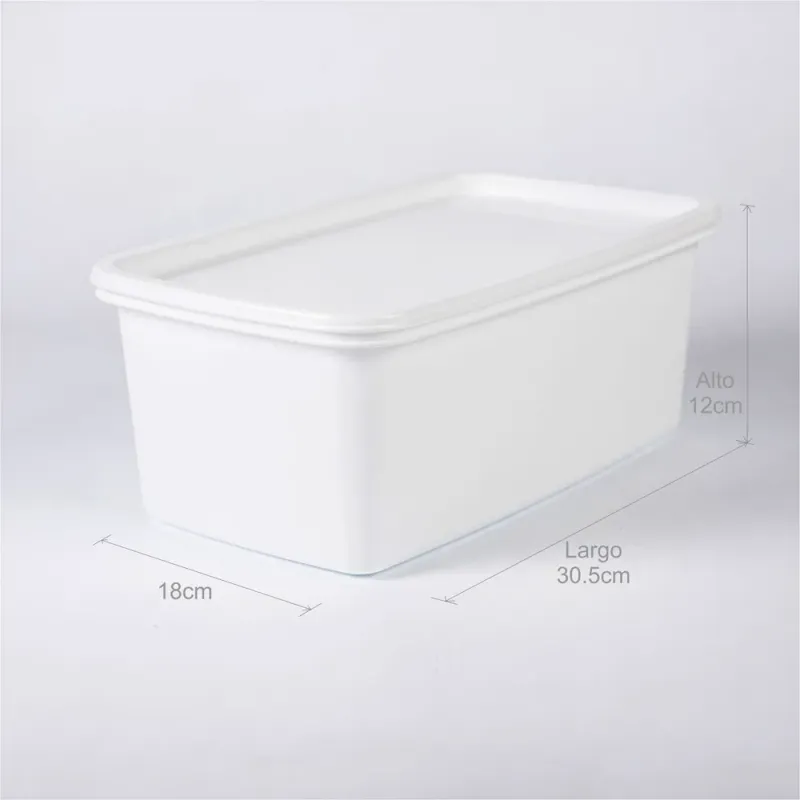 CONTENEDOR PLUS RECT 4 LTS BCO C/TAPA ESTRA