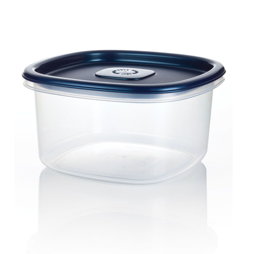 CONTENEDOR PLUS CUADRADO 1.5LT TAPA AZUL ESTRA