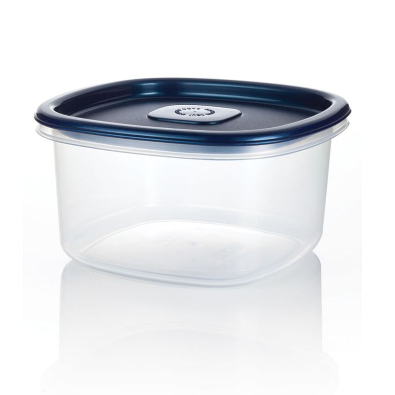 CONTENEDOR PLUS CUADRADO1.5LT TAPA AZUL ESTRA