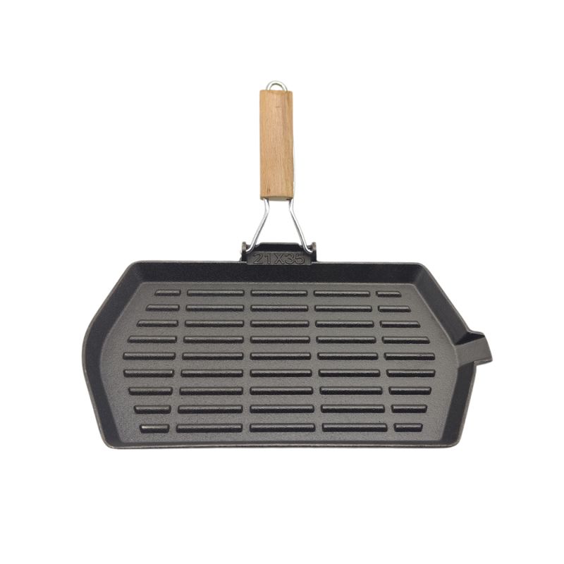 PLANCHA C/MANGO MADERA 35x21CM HIERRO PALERMO