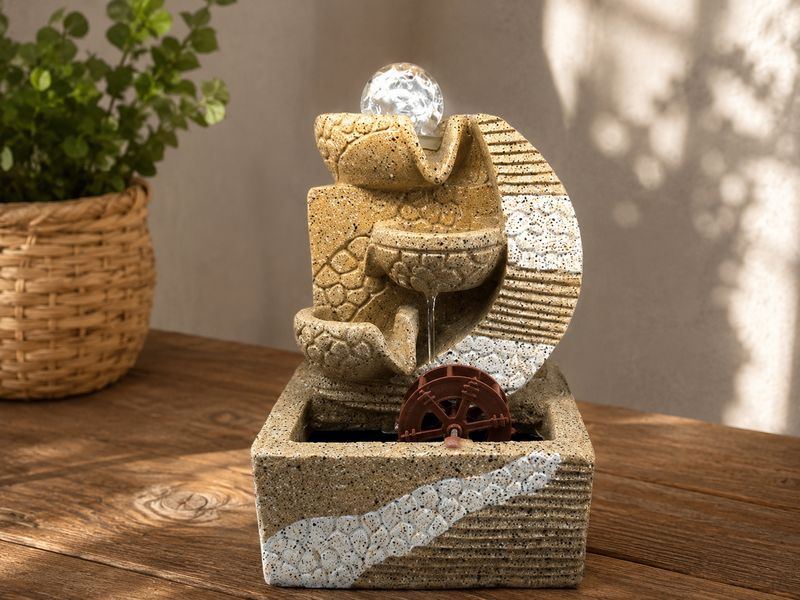 FUENTE DE AGUA 21CM C/ LUZ