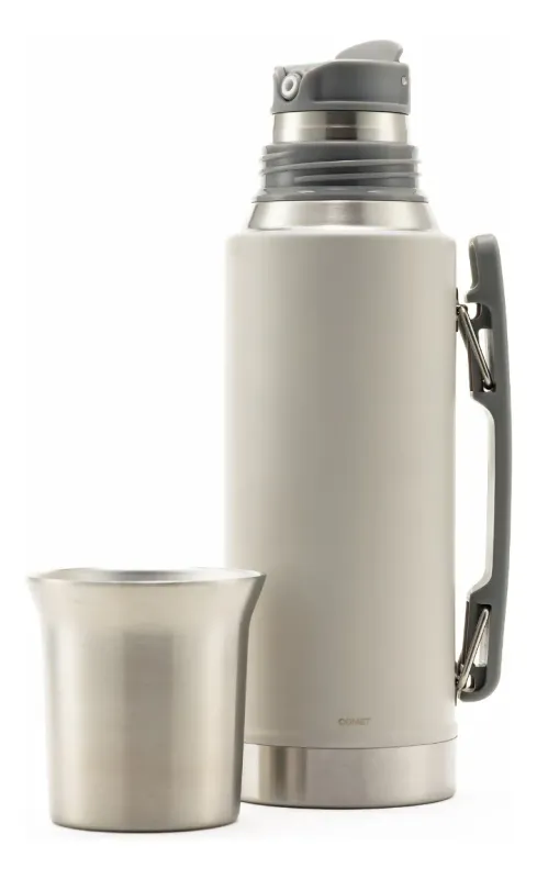 TERMO COMET ACERO INOX 1LT TAPA MATE TIZA