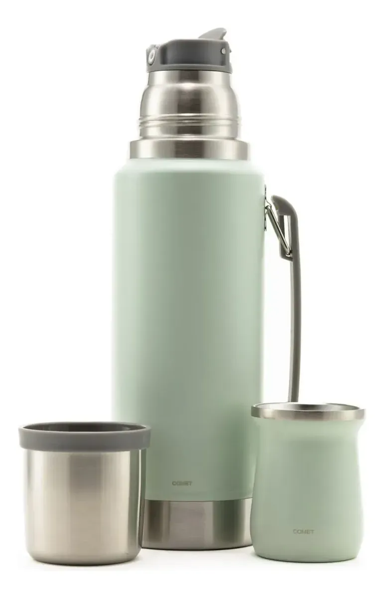 COMBO COMET TERMO VIENA  1LT+ MATE 160ML VERDE