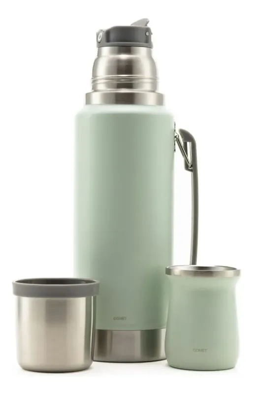 COMBO COMET TERMO VIENA  1LT+ MATE 160ML VERDE