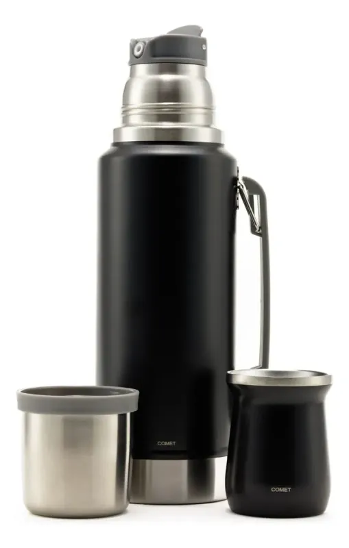 COMBO COMET TERMO VIENA  1LT+ MATE 160ML NEGRO