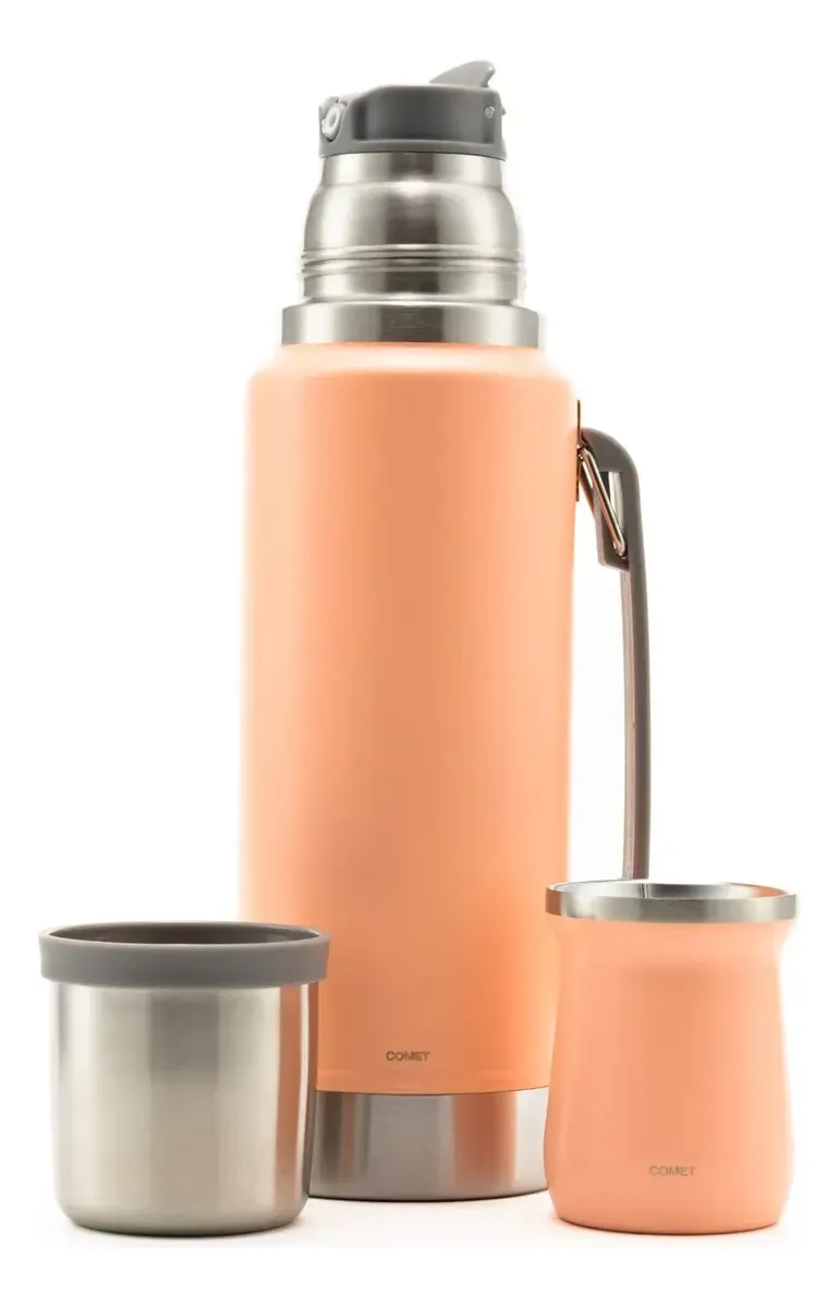 COMBO COMET TERMO VIENA  1LT+ MATE 160ML CORAL