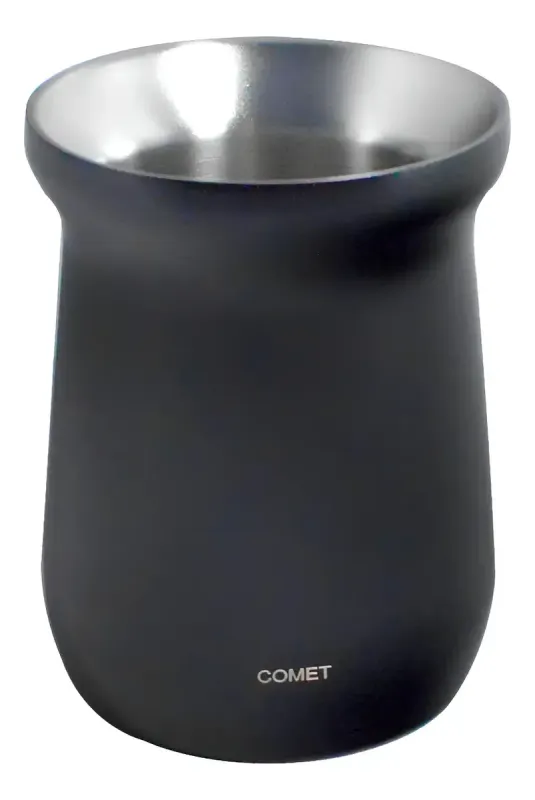 MATE ACERO INOX 160ML NEGRO COMET