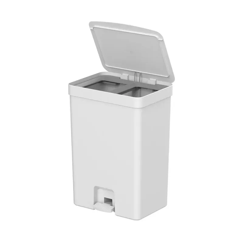 BASURERO TRIUM C/PEDAL 30LT DOBLE BLANCO OU