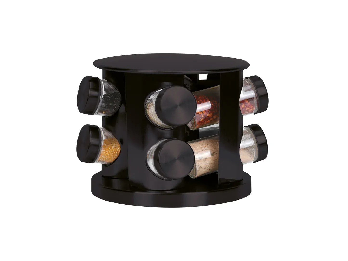 ESPECIERO GIRATORIO 8 PZAS NEGRO  HUDSON