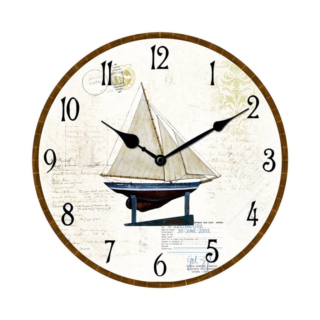 RELOJ DE PARED MDF 28.8X3.5CM VELERO