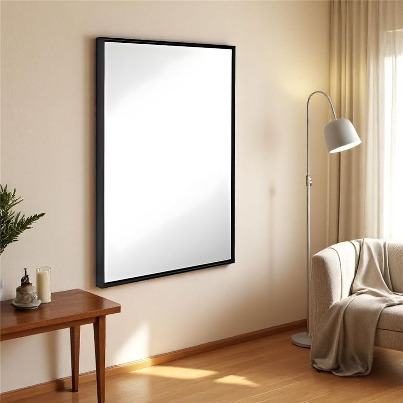 ESPEJO ALUMINIO 60X90CM NEGRO