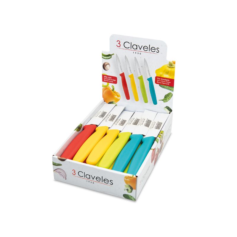 CUCHILLO VERDURAS 3" COLOR 3 CLAVELES