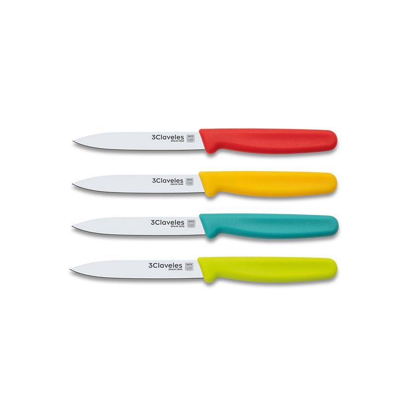 CUCHILLO VERDURAS 3" COLOR 3 CLAVELES