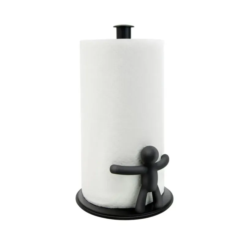 SOPORTE PAPEL COCINA BUDDY NEGRO UMBRA