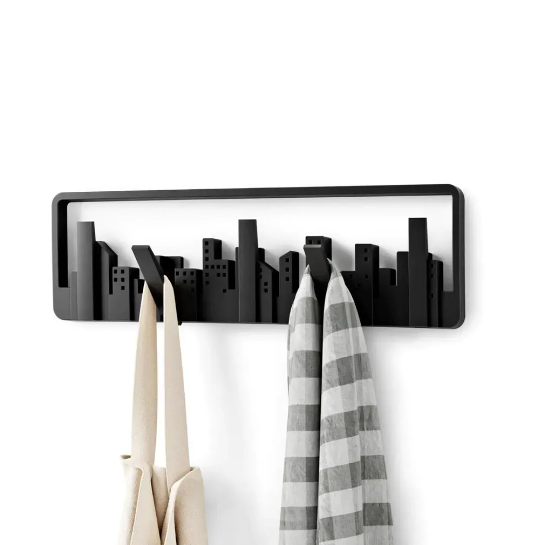 PERCHERO PARED SKYLINE NEGRO UMBRA