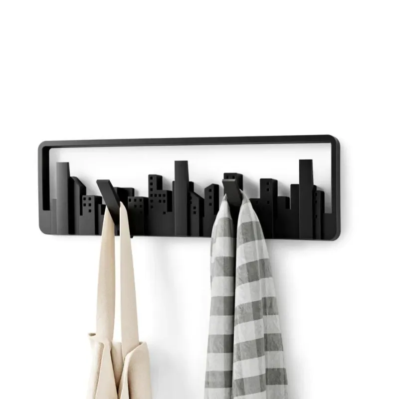 PERCHERO PARED SKYLINE NEGRO UMBRA