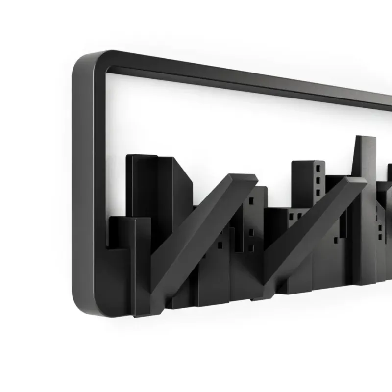 PERCHERO PARED SKYLINE NEGRO UMBRA