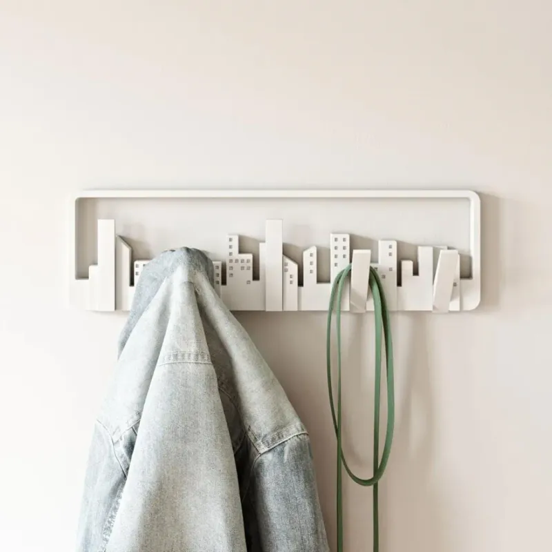 PERCHERO PARED SKYLINE BLANCO  UMBRA