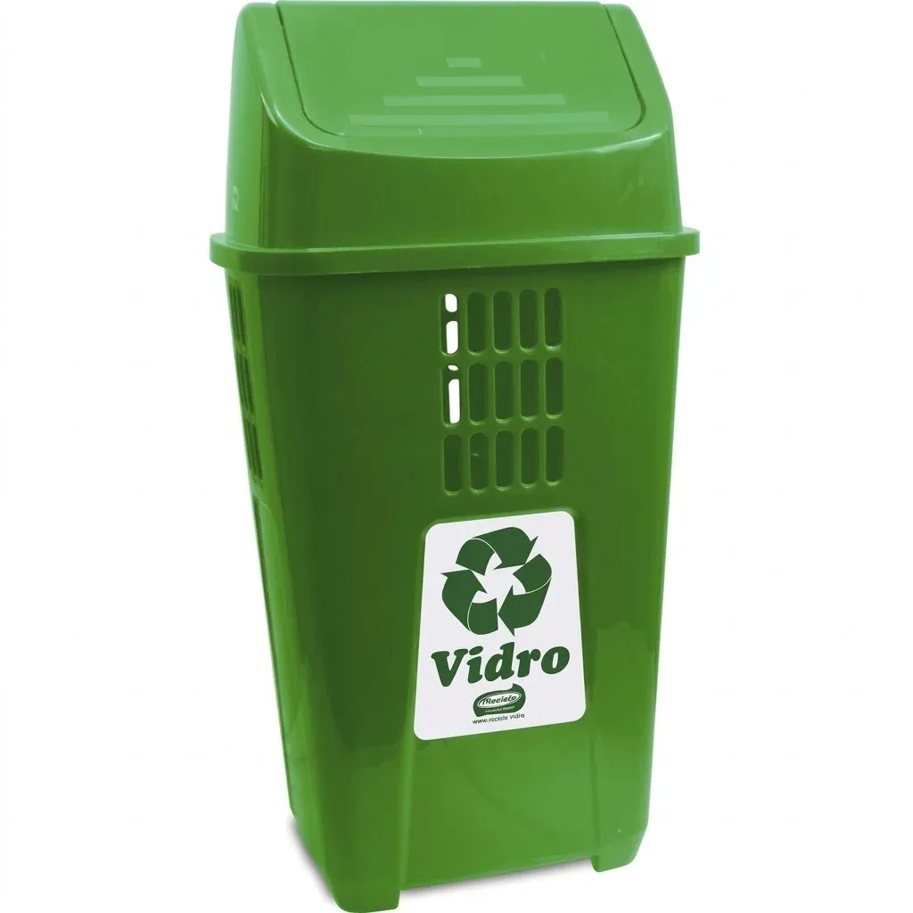 BASURERO 50LTS VERDE  PLASVALE
