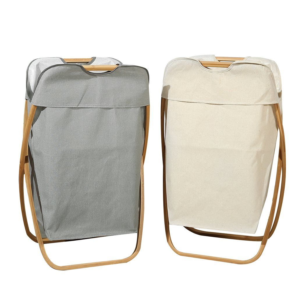 CESTO DE ROPA PLEGABLE BAMBOO  SELECTA