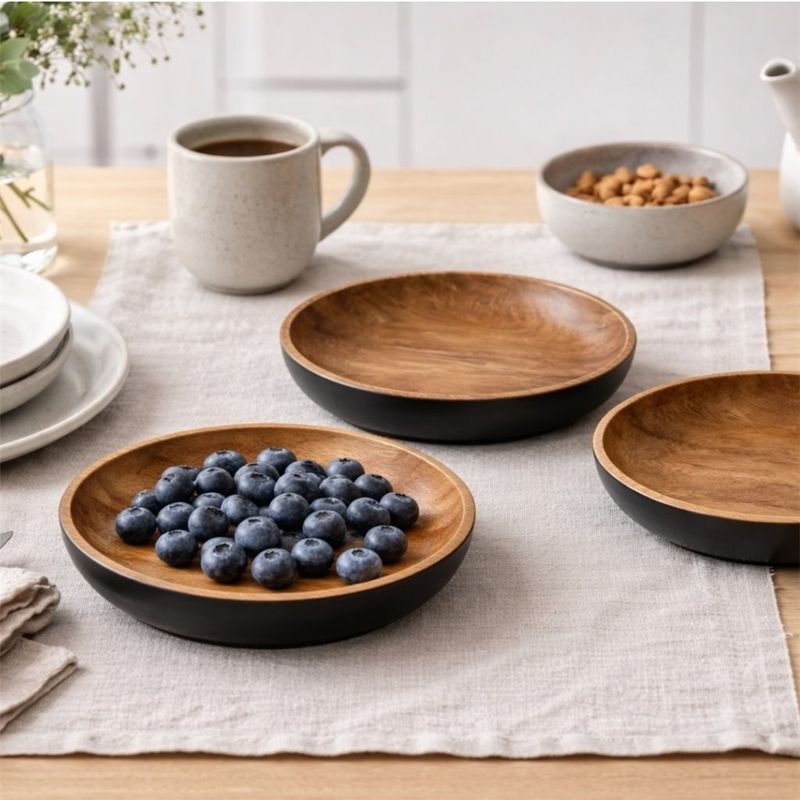 PLATO REDONDO 25CM MADERA SELECTA
