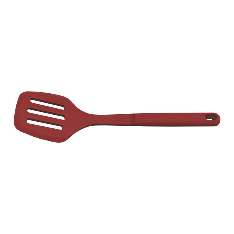 ESPATULA ACANALADA SILICONA SOFTTA TRAMONTINA ROJO