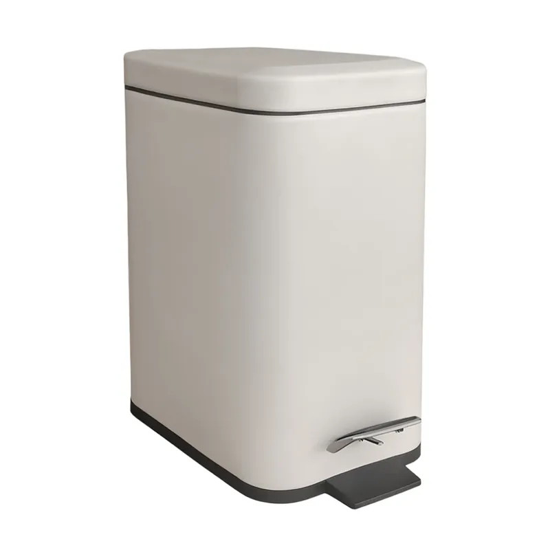 PAPELERA METAL C/PEDAL BEIGE
