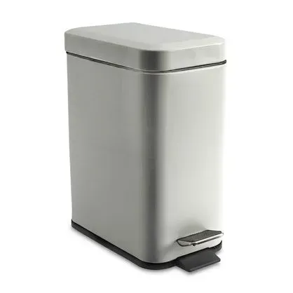 PAPELERA DE METAL C/PEDAL GRIS