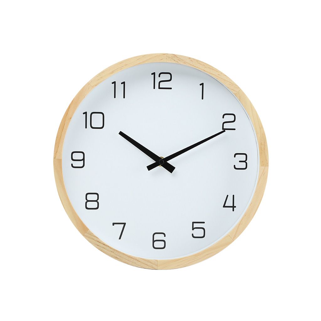 RELOJ  DE PARED MADERA /BLANCO 30CM 7603C