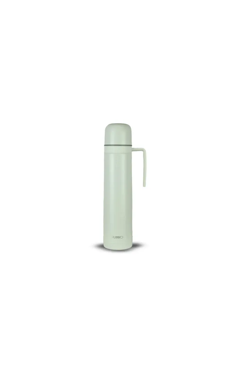 RUMBO TERMO ACERO 500ML ASA FIJA BLANCO